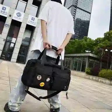 醇龙 大容量干湿分离时尚休闲 尼龙布 单肩包 男女同款情侣款 黑/青绿/黄/蓝/军绿/粉/卡其