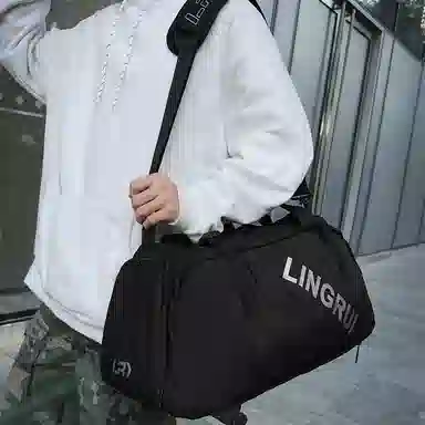 醇龙 多功能运动大容量 尼龙 旅行包 男女同款情侣款 黑色/卡其色/灰色