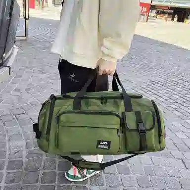 醇龙 大容量运动防水休闲 尼龙 旅行包 常规 男女同款情侣款 黑色/绿色/灰色