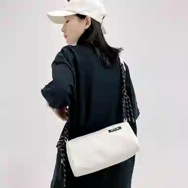 醇龙 休闲防水通勤包 超纤面料 单肩包 常规 男女同款情侣款 白色/黑色/卡其色/绿色