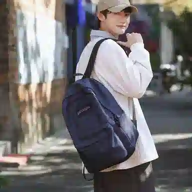 醇龙  男女通用多色尼龙书包学生简约百搭双肩包包潮学院风旅行背包