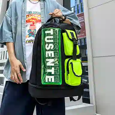 醇龙 男女通用 多色 牛津布 大容量拉链开合休闲 双肩包