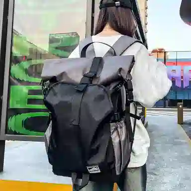 醇龙 时尚简约外出旅行百搭轻便 尼龙 双肩包 男女同款情侣款 多色