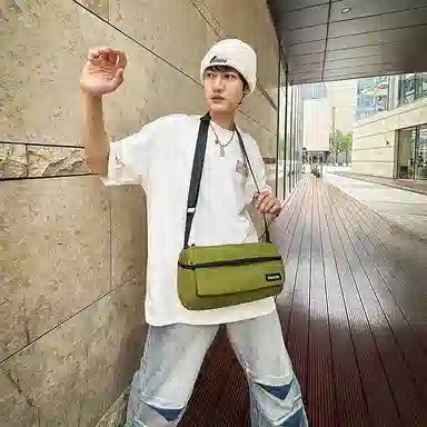 醇龙 纯色时尚潮流高级百搭 尼龙 单肩包 常规 男女同款情侣款 多色