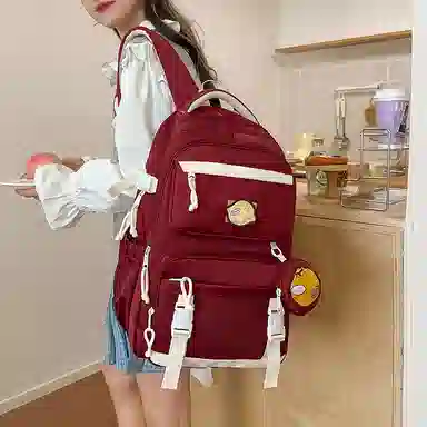 醇龙 高颜值减负时尚撞色 尼龙 双肩包 女款 多色