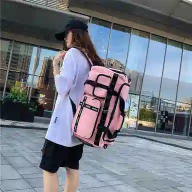 醇龙 多功能干湿分离简约短途旅游时尚百搭 尼龙 旅行包 男女同款情侣款 黑/粉/黄/绿/卡其/牛仔蓝