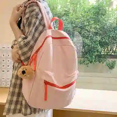 醇龙 男女通用 多色 尼龙 百搭通勤撞色大容量 双肩包