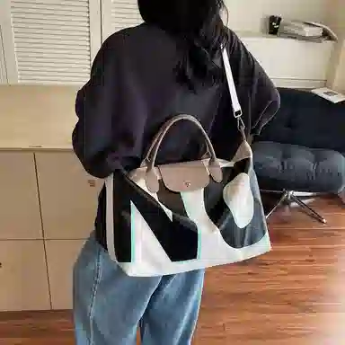 醇龙 大容量短途出差通勤字母 尼龙 旅行包 男女同款情侣款 多色