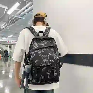 醇龙 大容量简约 尼龙 男女通用 双肩包 多色