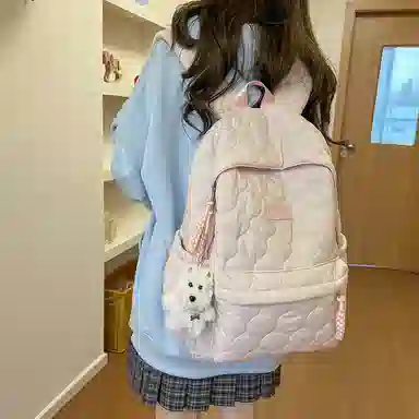 醇龙 设计感百搭简约学生 涤纶（聚酯纤维） 书包背包双肩包 女款 多色