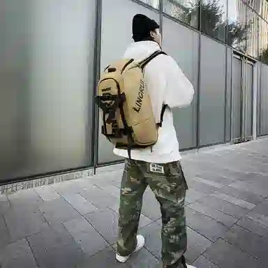 醇龙 多功能运动大容量 尼龙 旅行包 男女同款情侣款 黑色/卡其色/灰色