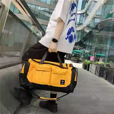 醇龙 大容量干湿分离多功能轻便防水 尼龙拼牛津布 旅行包 常规 男女同款情侣款 黄色/粉色/绿色/红色/黑色/卡其色