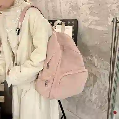 醇龙 韩版纯色简约轻便 尼龙布 双肩包 常规 男女同款情侣款 多色