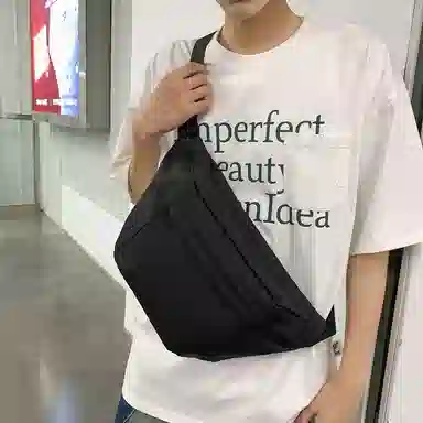 醇龙 尼龙布 男女通用 拉链开合百搭通勤 多色 胸包