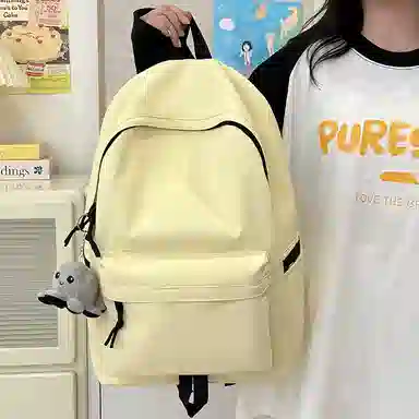 醇龙 纯色简约时尚百搭 尼龙 双肩包 男女同款情侣款 多色