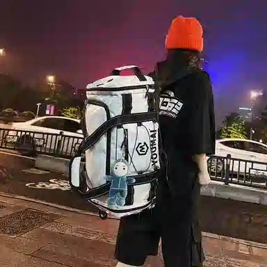 醇龙 多功能大容量轻便 尼龙 旅行包 男女同款情侣款 黄/卡其/粉/黑/白/青绿/蓝