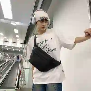 醇龙 尼龙布 男女通用 拉链开合百搭通勤 多色 胸包