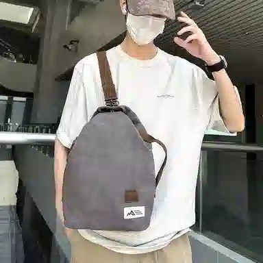 醇龙 日系复古潮流简约时尚高级 帆布 胸包 常规 男女同款情侣款 多色