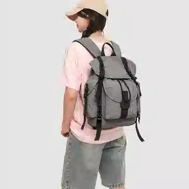 醇龙 时尚潮流简约百搭通勤大容量 尼龙 双肩包 常规 男女同款情侣款 多色