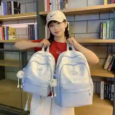 醇龙  休闲简约小众扎染大容量    双肩包  女款