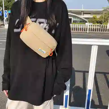 醇龙 休闲百搭潮流 尼龙 胸包 常规 男女同款情侣款 白色/棕色/黑色/卡其色