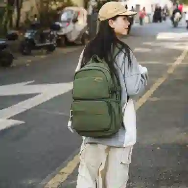 醇龙 时尚简约旅行收纳初高中大学生休闲书包 尼龙 双肩包 常规 男女同款情侣款 多色