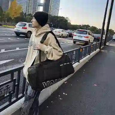 醇龙 休闲简约多功能旅游时尚百搭潮流 尼龙布 旅行包 男女同款情侣款 黄/红/黑/粉/卡其/绿