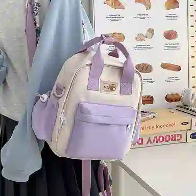 醇龙 小型韩系轻便百搭出游多用小众外出休闲 手提包单肩斜挎包 尼龙 双肩包 女款 多色