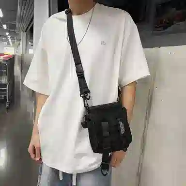 醇龙   尼龙男女通用黑色潮牌工装斜挎包机能风个性单肩包休闲日系背包