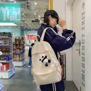 醇龙 尼龙男女通用多色日系极简风纯色简约百搭大容量双肩包