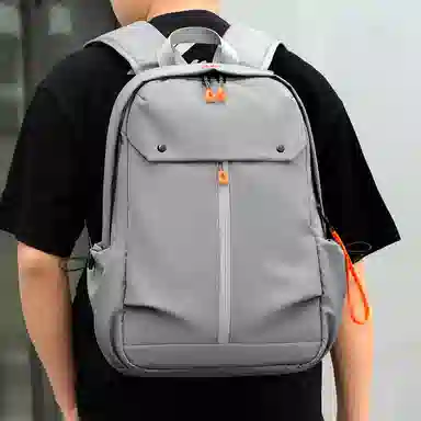 醇龙 大容量潮流商务 尼龙 双肩包 男款 黑色/灰色