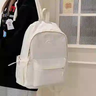 醇龙 轻便简约纯色背包休闲百搭大学生 尼龙 双肩包 男女同款情侣款 多色