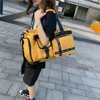 醇龙 多功能干湿分离简约短途旅游时尚百搭 尼龙 旅行包 男女同款情侣款 黑/粉/黄/绿/卡其/牛仔蓝