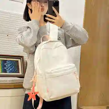 醇龙 原宿潮流简约小众书包日常轻便通勤 尼龙 双肩包 常规 女款 多色