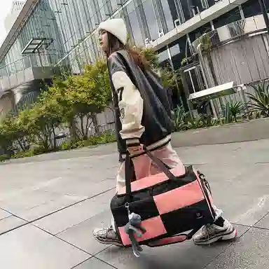 醇龙 大容量短途旅行干湿分离多用 牛津布 单肩包 男女同款情侣款 黑/青绿/蓝/灰/粉/紫/黄/红/白