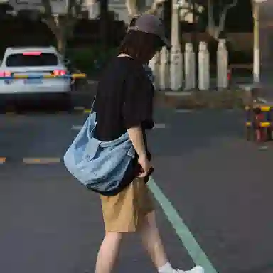 醇龙 男女通用 斜挎单肩包 牛仔布 大容量百搭 多色