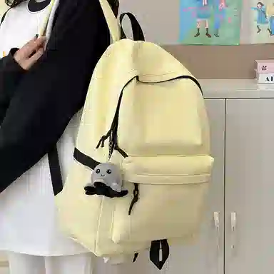 醇龙 纯色简约时尚百搭 尼龙 双肩包 男女同款情侣款 多色