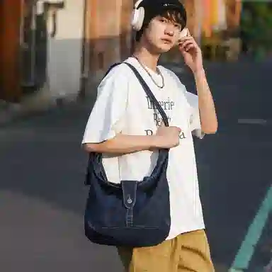 醇龙 男女通用 斜挎单肩包 牛仔布 大容量百搭 多色