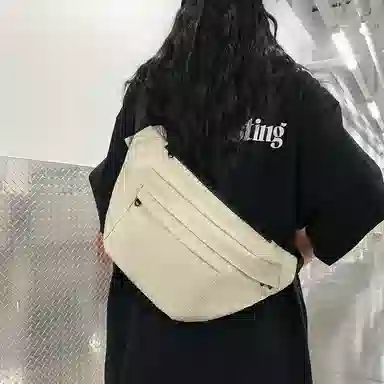 醇龙 尼龙布 男女通用 拉链开合百搭通勤 多色 胸包