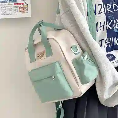 醇龙 小型韩系轻便百搭出游多用小众外出休闲 手提包单肩斜挎包 尼龙 双肩包 女款 多色