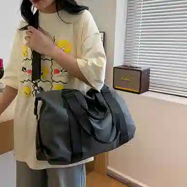 醇龙  男女通用双色旅行包短途轻便行李包袋出差大容量可手提单肩斜挎