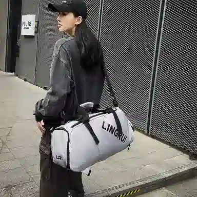 醇龙 多功能运动大容量 尼龙 旅行包 男女同款情侣款 黑色/卡其色/灰色