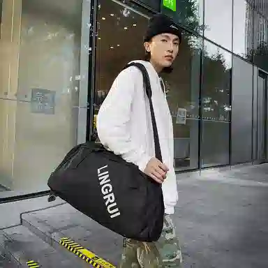 醇龙 多功能运动大容量 尼龙 旅行包 男女同款情侣款 黑色/卡其色/灰色