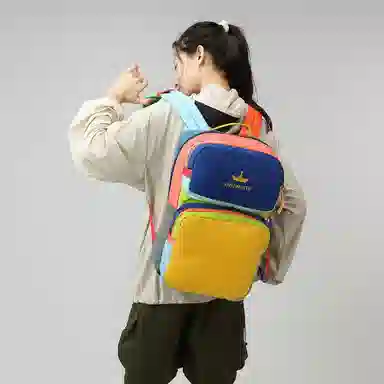 醇龙 多巴胺大容量轻便撞色时尚潮流 牛津布 双肩包 常规 男女同款情侣款 多色