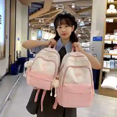 醇龙  休闲简约小众扎染大容量    双肩包  女款