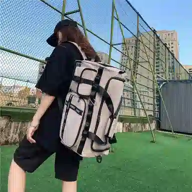 醇龙 多功能干湿分离简约短途旅游时尚百搭 尼龙 旅行包 男女同款情侣款 黑/粉/黄/绿/卡其/牛仔蓝