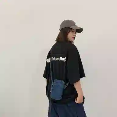 醇龙  男女通用多色质感斜挎小包包迷你单肩包复古设计感牛仔布手机包