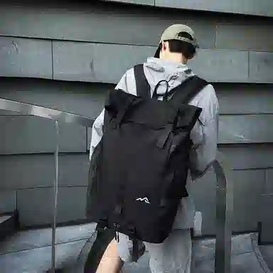 醇龙 大容量篮球潮牌运动旅行背包旅游包 牛津布 双肩包 常规 男女同款情侣款 黑色/灰色