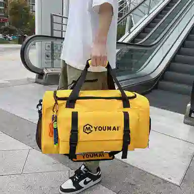 醇龙 大容量 轻便时尚 干湿分离 简约纯色 尼龙 单肩斜挎旅行包 常规 男女同款情侣款 黑/青绿/黄/粉/军绿/卡其