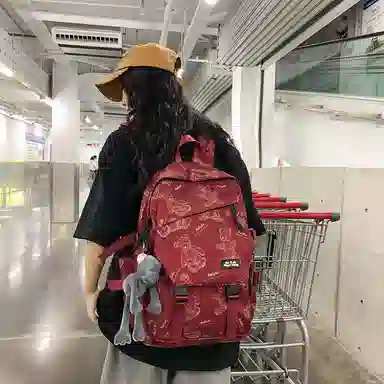 醇龙 大容量简约 尼龙 男女通用 双肩包 多色